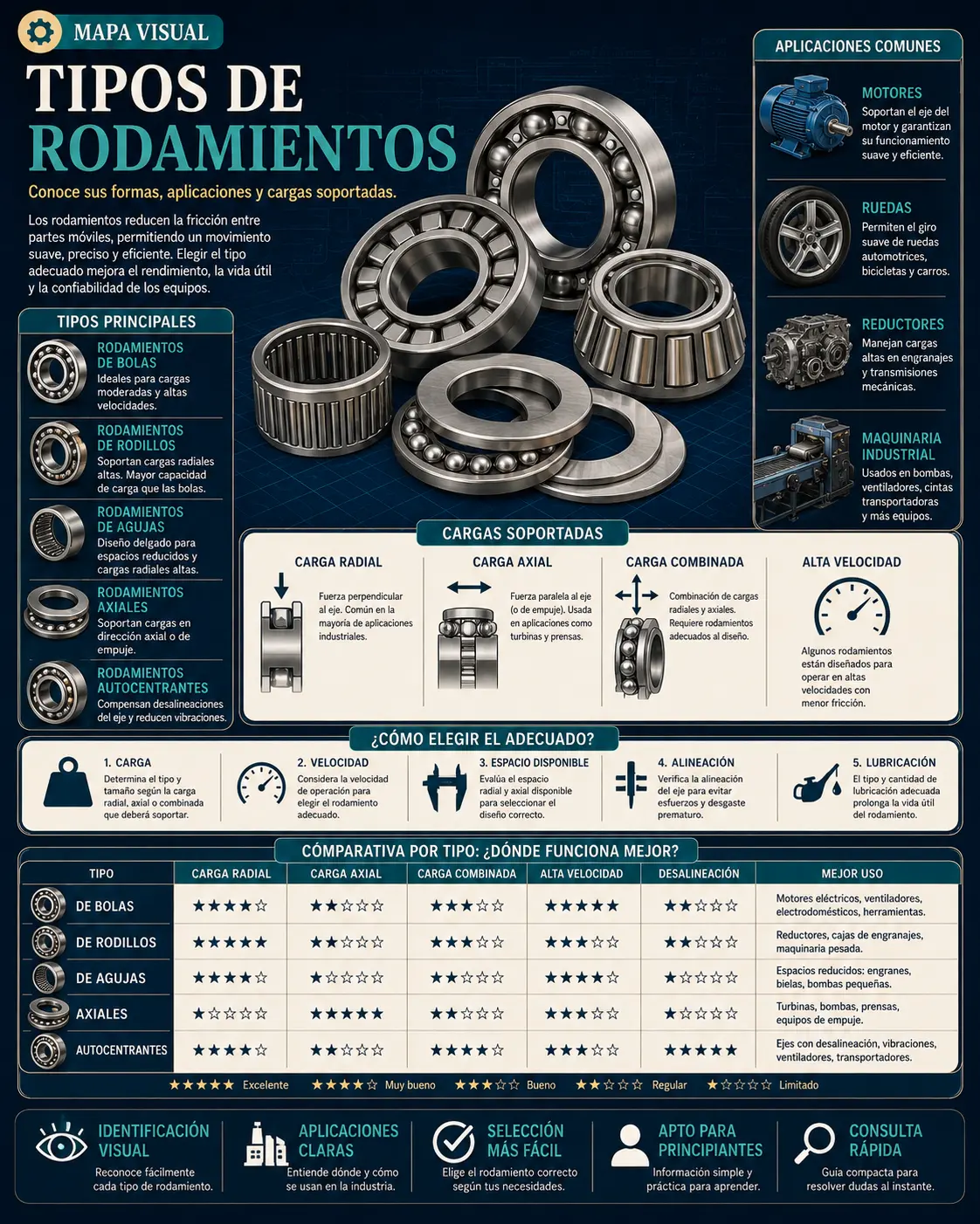 Tipos de rodamientos