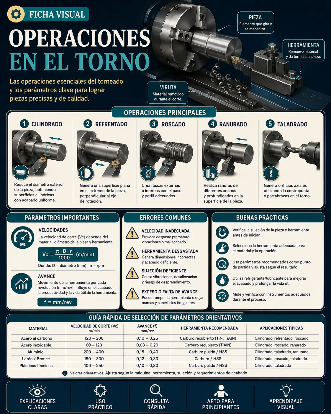 Operaciones en el torno